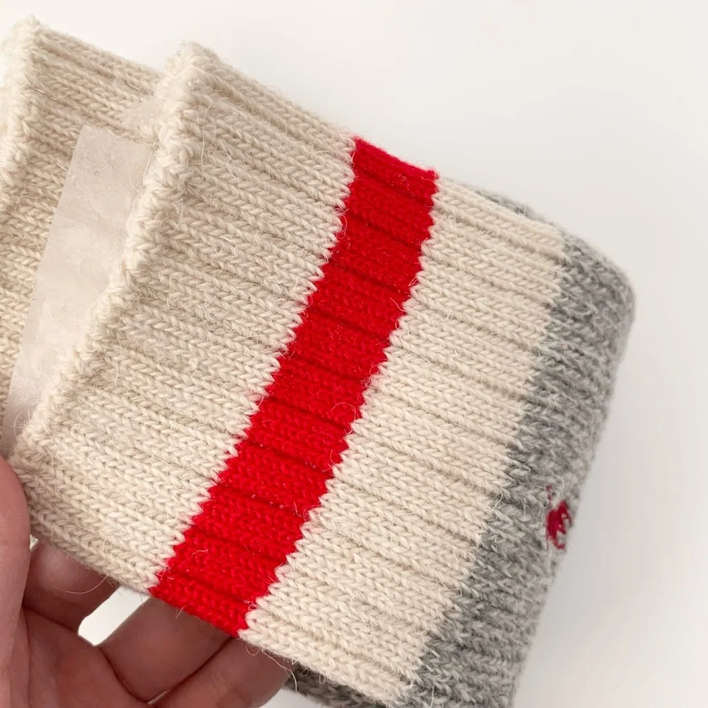 Long thick wool blend ragg boot socks (vintage sock monkey style)